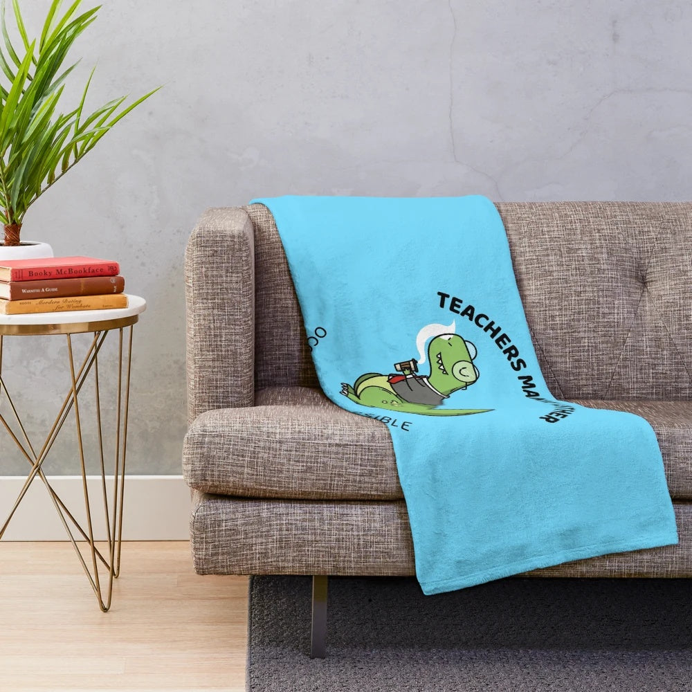 Plush Blanket featuring the phrase 'Teachers make all other occupations possible