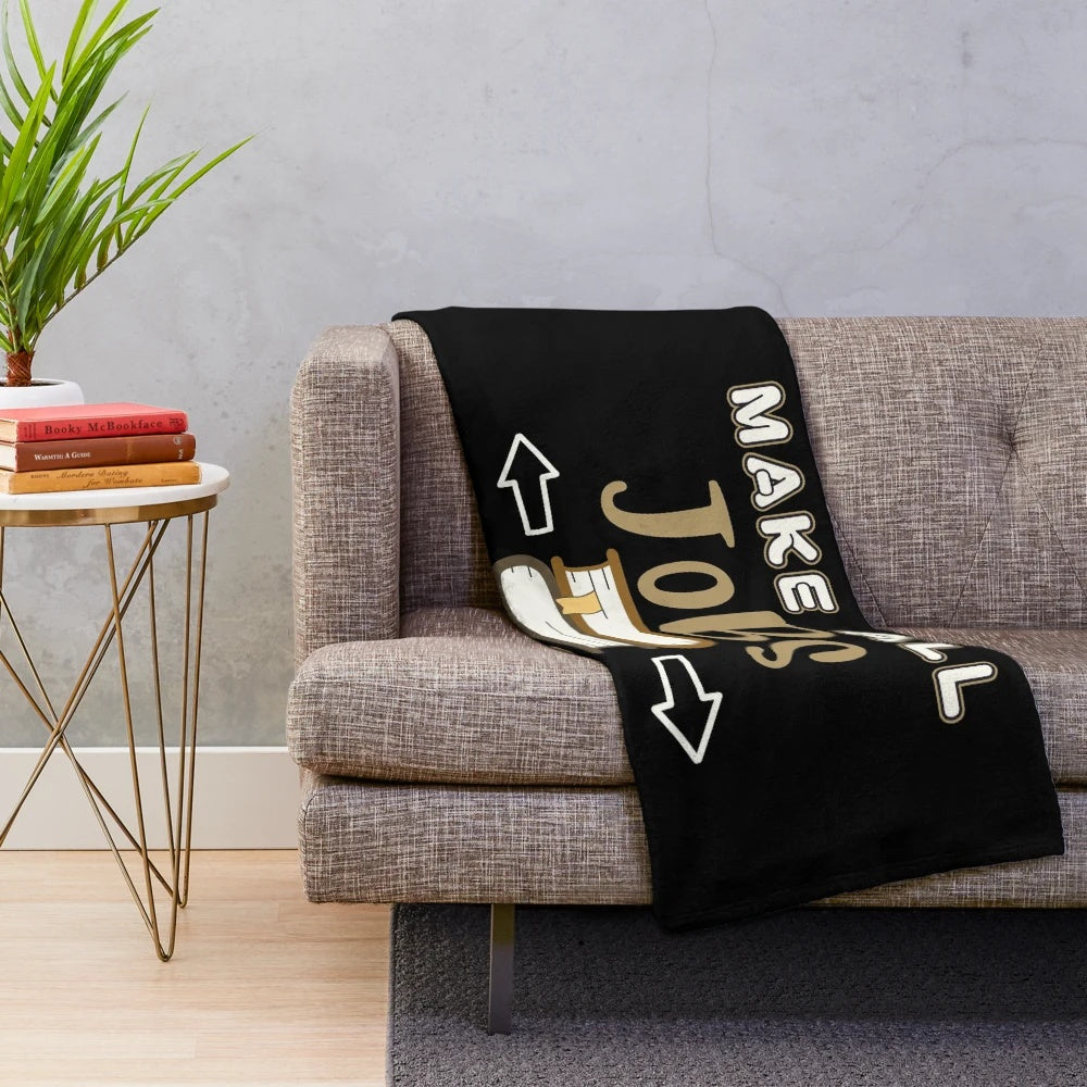 Plush blanket with text "Teachers Make All Jobs Possible" for teachers and students