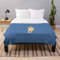 Plush blanket with teacher-themed design