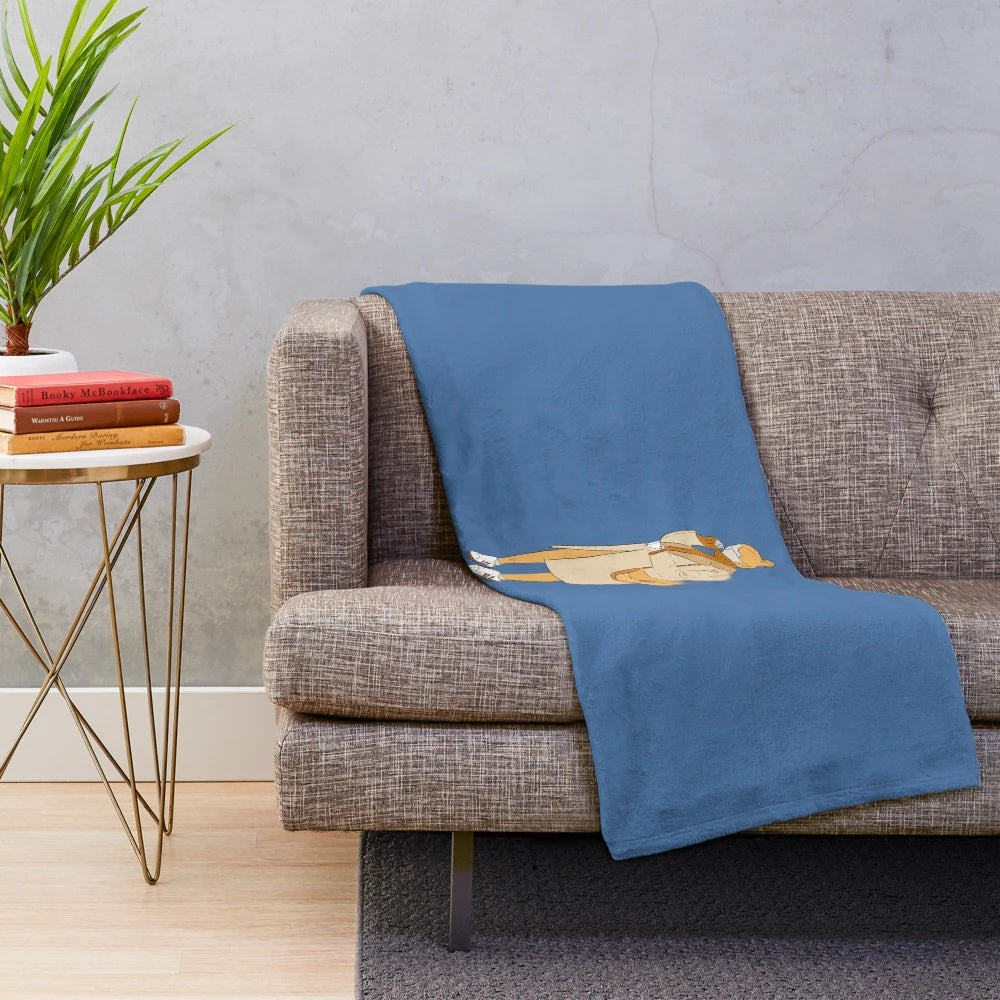 Plush blanket with teacher-themed design