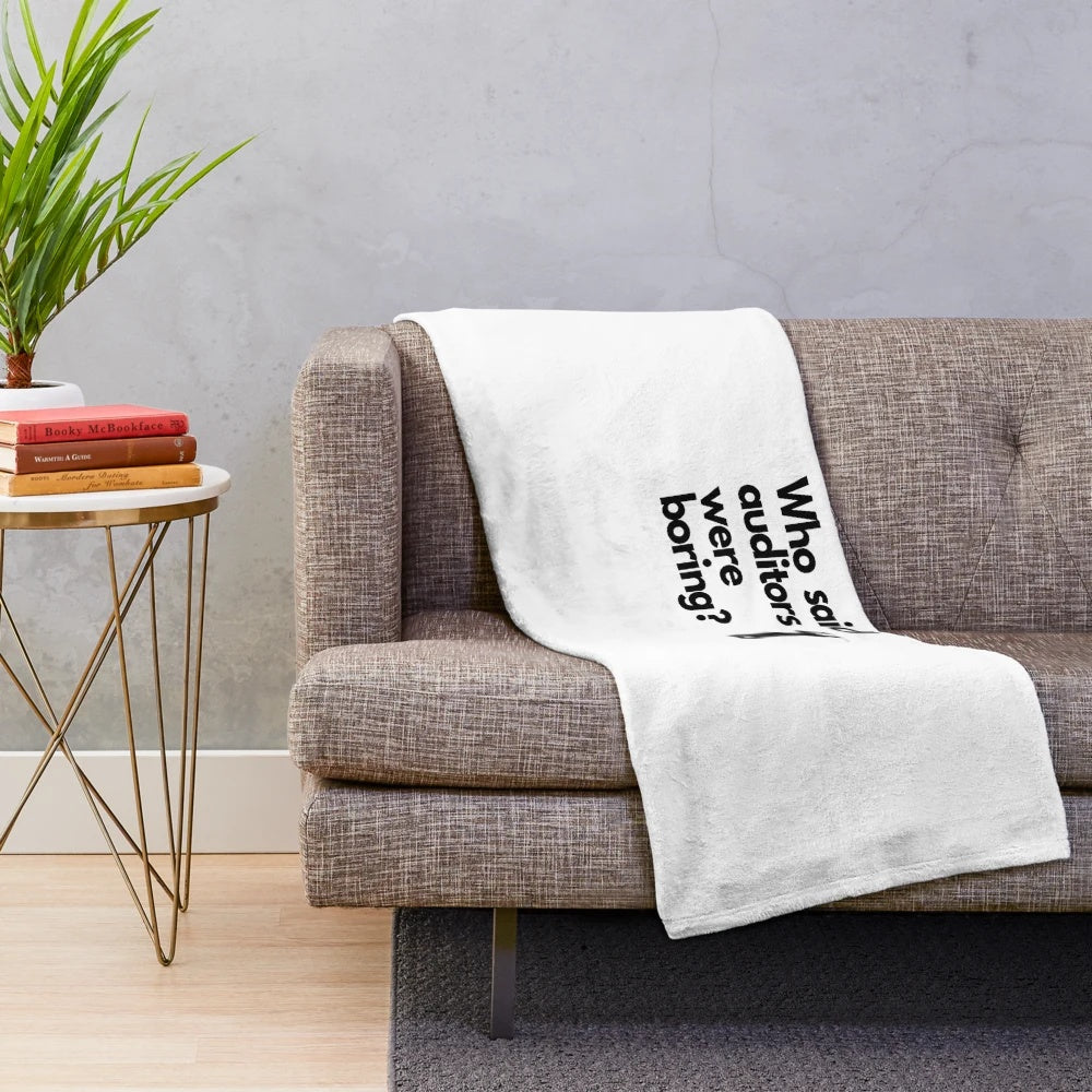 Plush and cozy blanket for accounting and auditing professionals