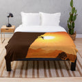 Plush blanket with inspirational mountain climbing design