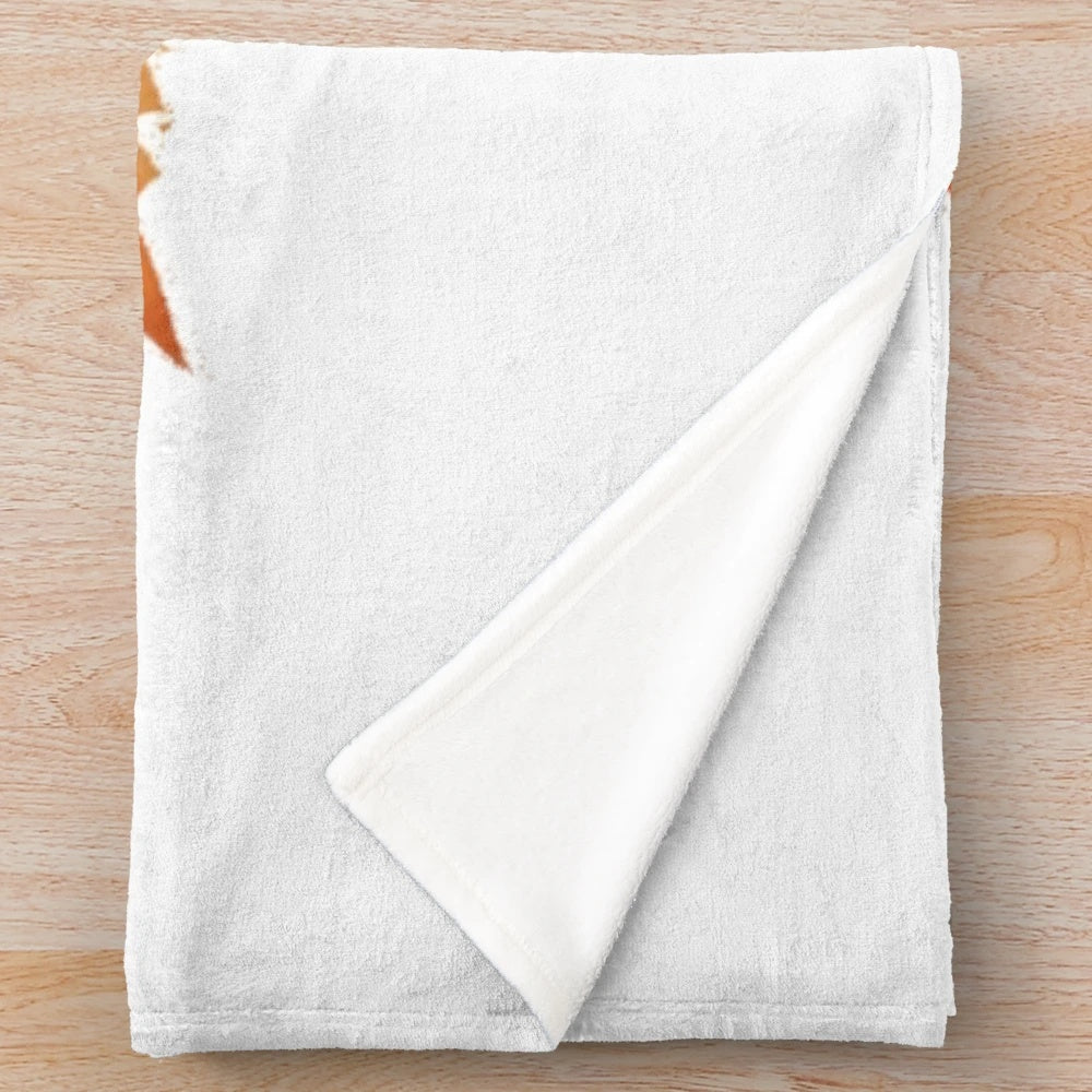 Soft and plush autumn-inspired blanket with leaf pattern