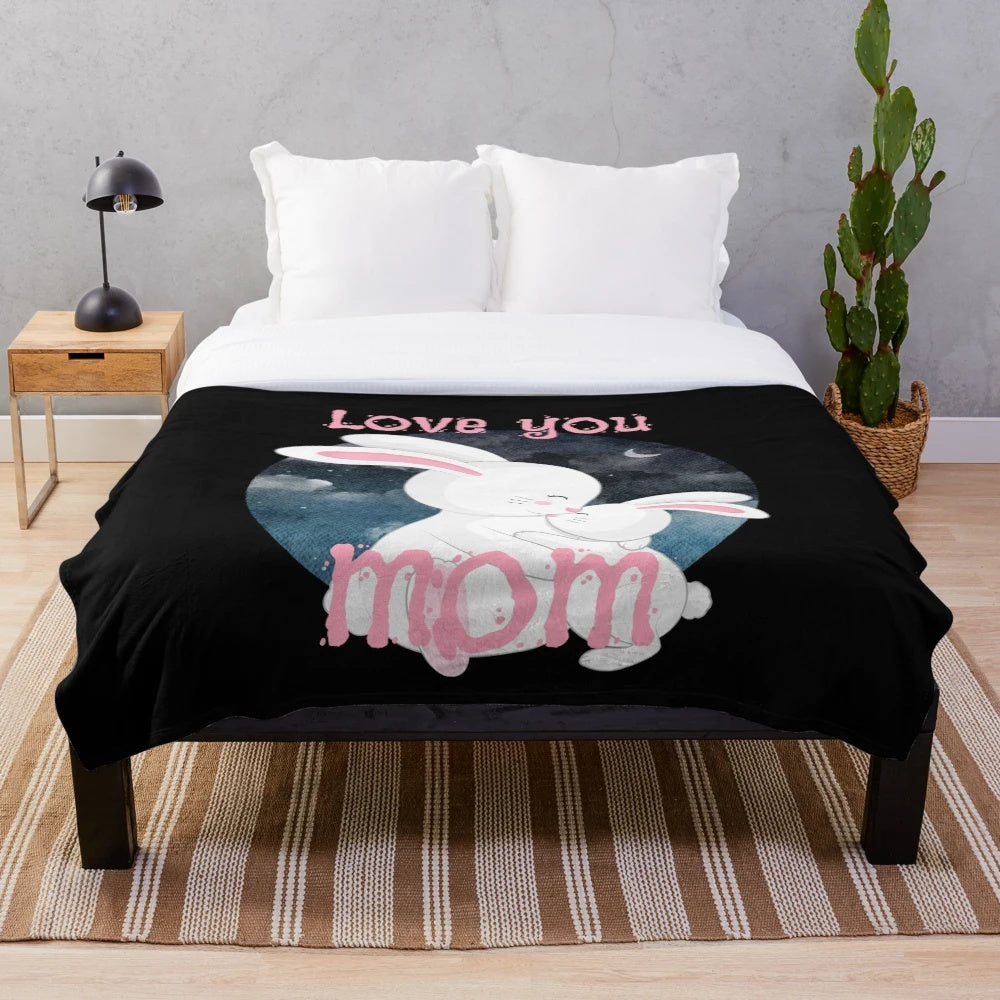 Soft plush blanket with "Best Mom in the History of Ever" design