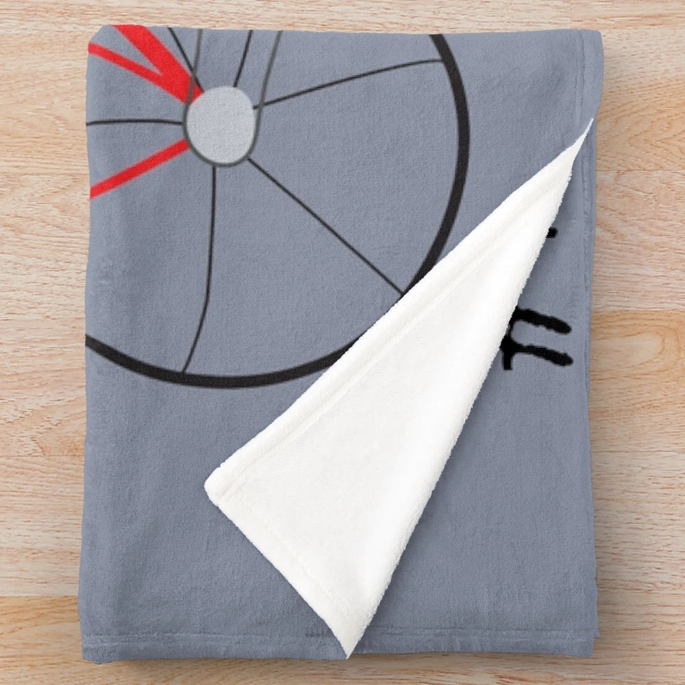 Plush blanket featuring a red bicycle design for bike lovers