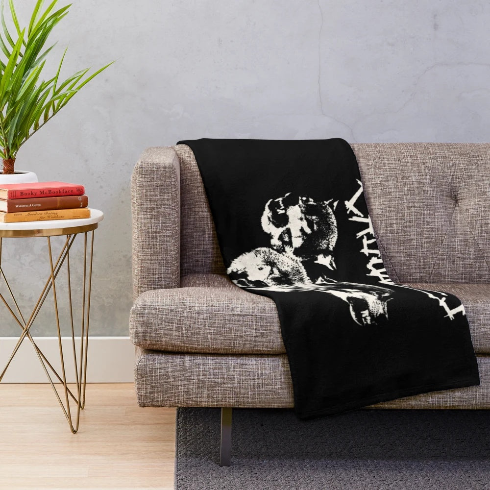 The Casualties band logo printed on a soft, plush blanket