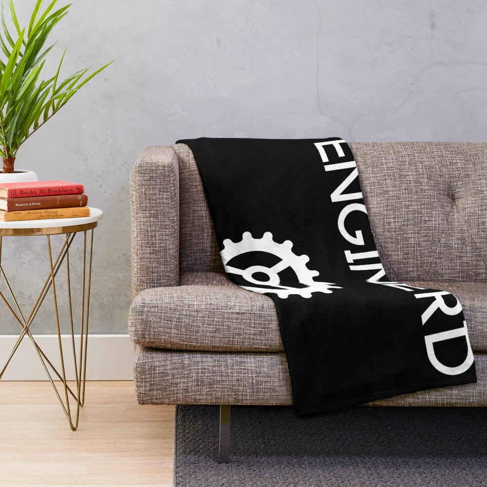 Plush blanket with an "Enginerd" design, perfect for engineering students and professionals
