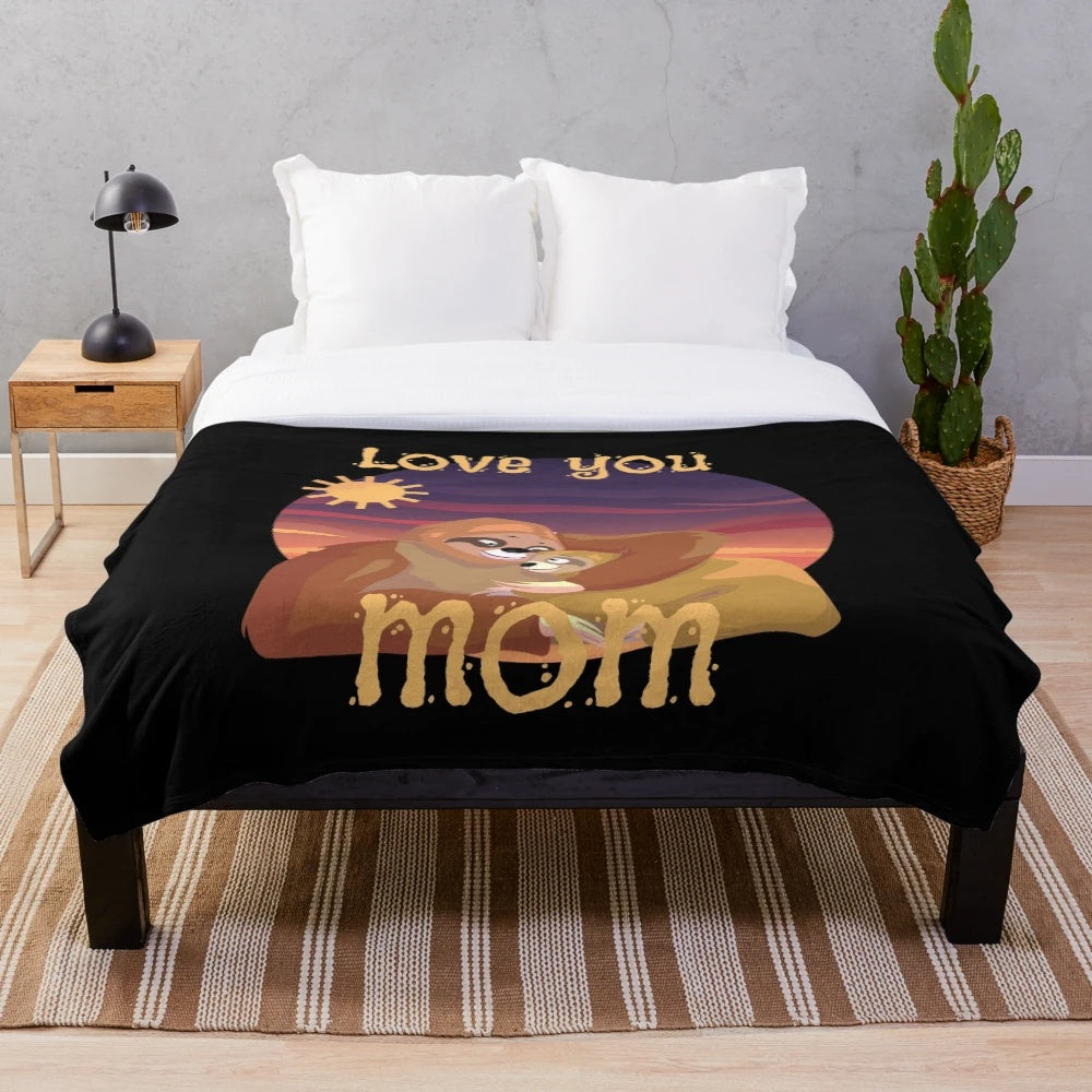 Soft, plush blanket with "Best Mom in the History of Ever" design