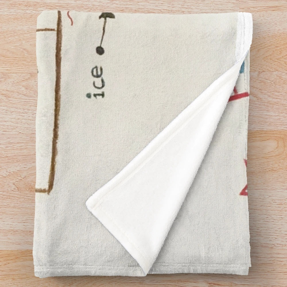 Cozy plush blanket with a humorous "Kevin's Battle Plan" design
