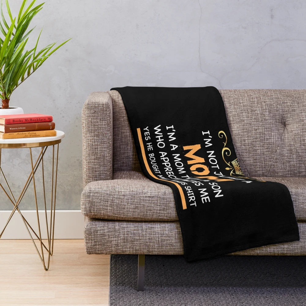 Cozy plush blanket for the modern mom featuring a motivational quote