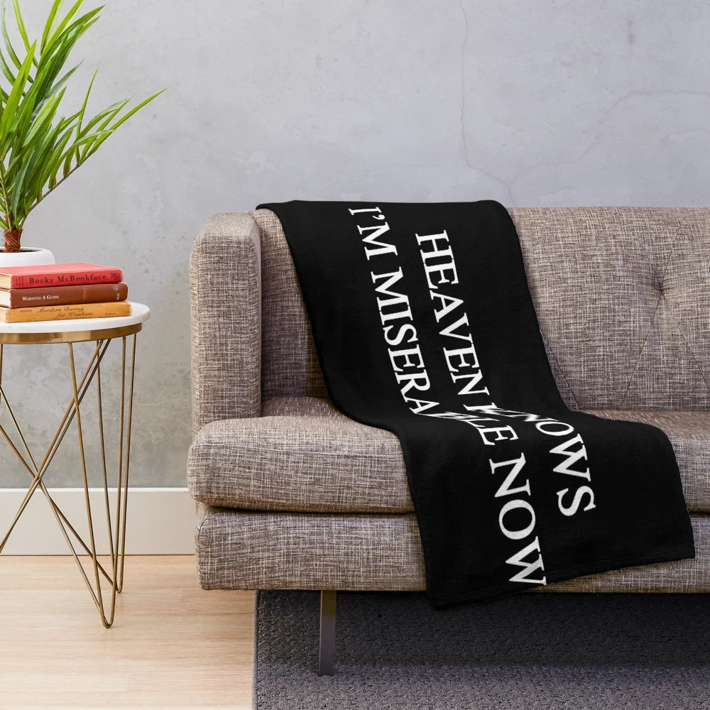 Plush blanket featuring minimalist The Smiths design