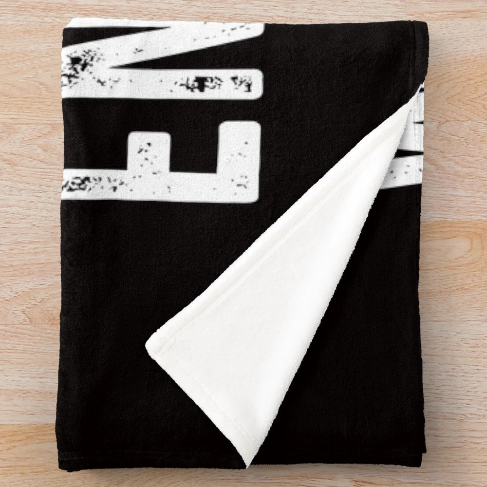 Plush blanket with "World's Okayest Engineer" design