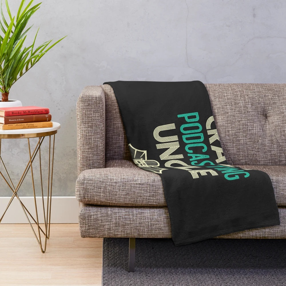 Crazy Uncle Plush Blanket for True Crime Podcast Listeners