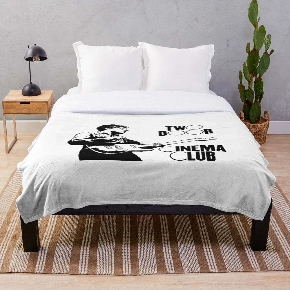 Two Door Cinema Club themed plush blanket