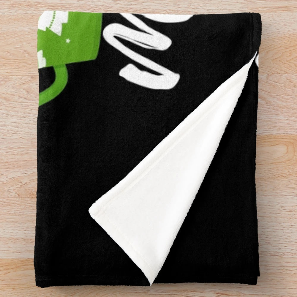 Cozy plush blanket with text "I Just Want to Drink Hot Chocolate & Watch Christmas Movies