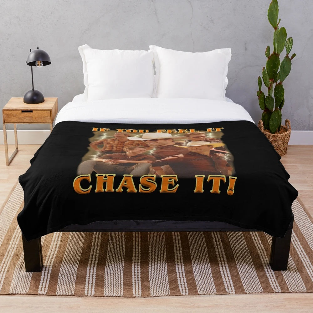 Plush blanket featuring a tornado design