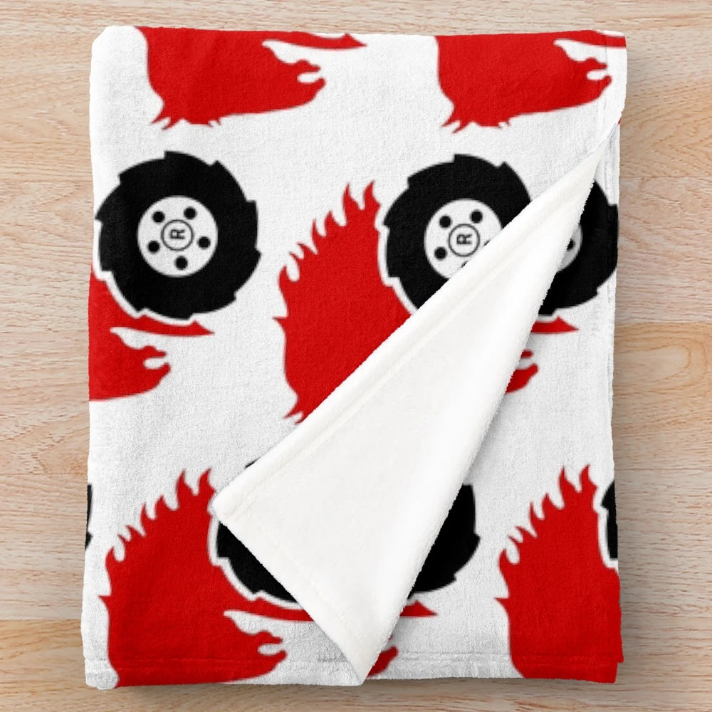Soft and cuddly plush blanket featuring the Wheel Horse tractor logo