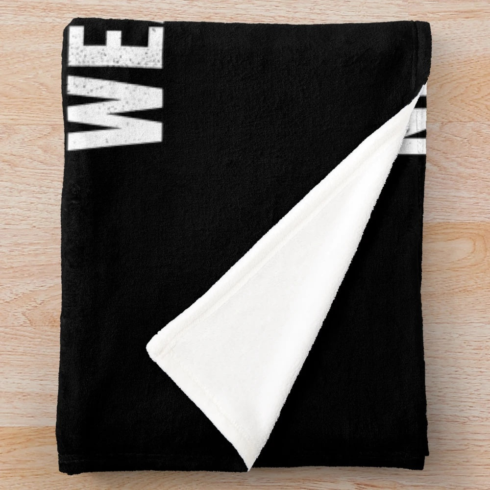 Plush blanket featuring a winter guard dancer design
