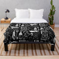 Soft and plush witchy-themed blanket