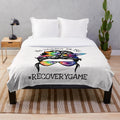 Soft and comfy plush blanket for women's recovery and sobriety
