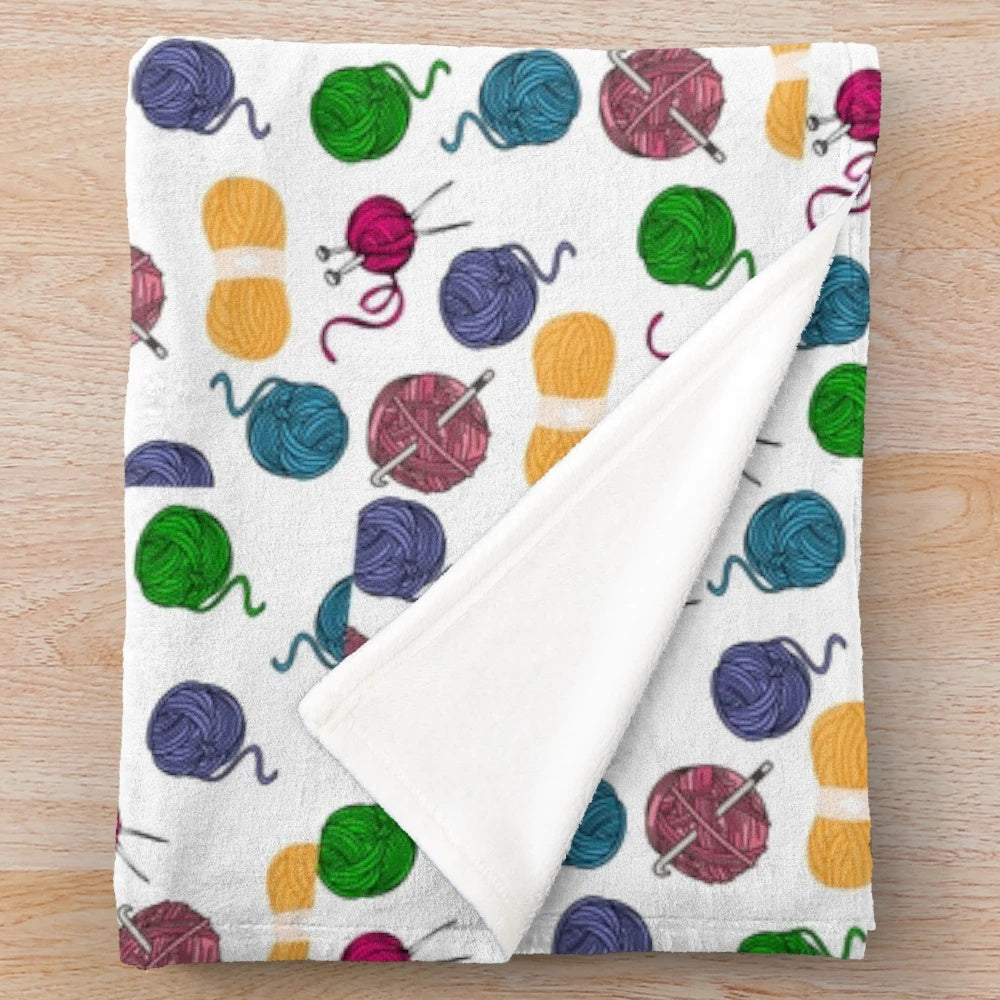 Soft and plush blanket made from high-quality yarn for fiber art enthusiasts