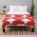 Cozy plush blanket featuring youtube creator design