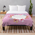 Soft floral plush blanket, a heartfelt gift for grandma from grandchildren