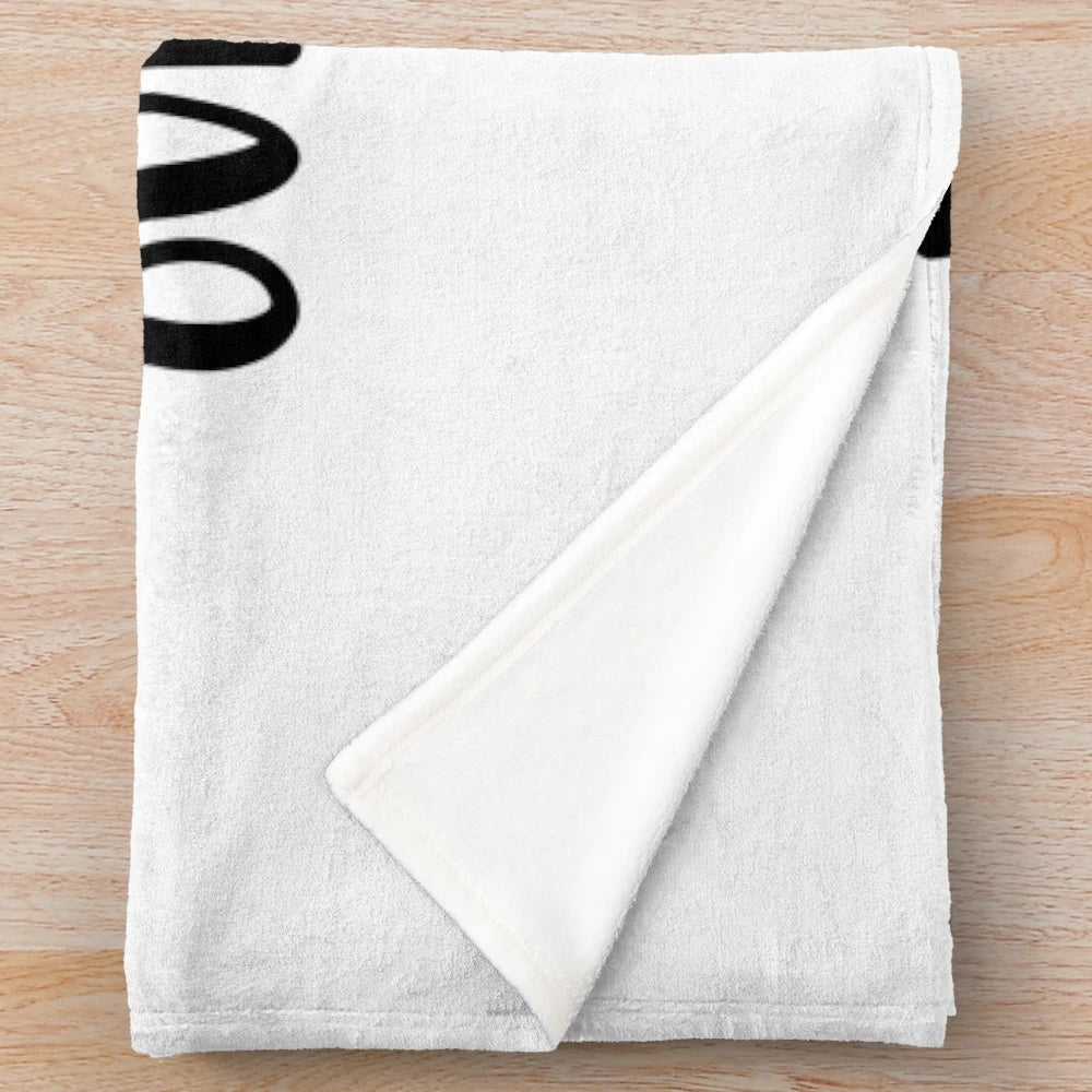 Plush blanket with "My hobbies include drinking coffee and overthinking" design