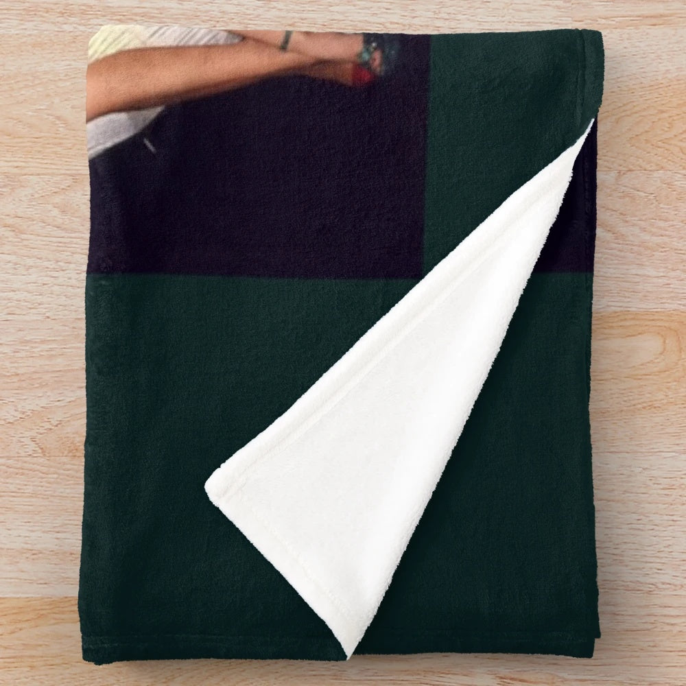 Plush blanket featuring 90s girl band-inspired design
