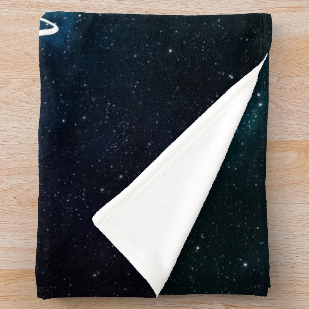 Plush blanket featuring a galaxy and stars design, inspired by the A Court of Thorns and Roses book series