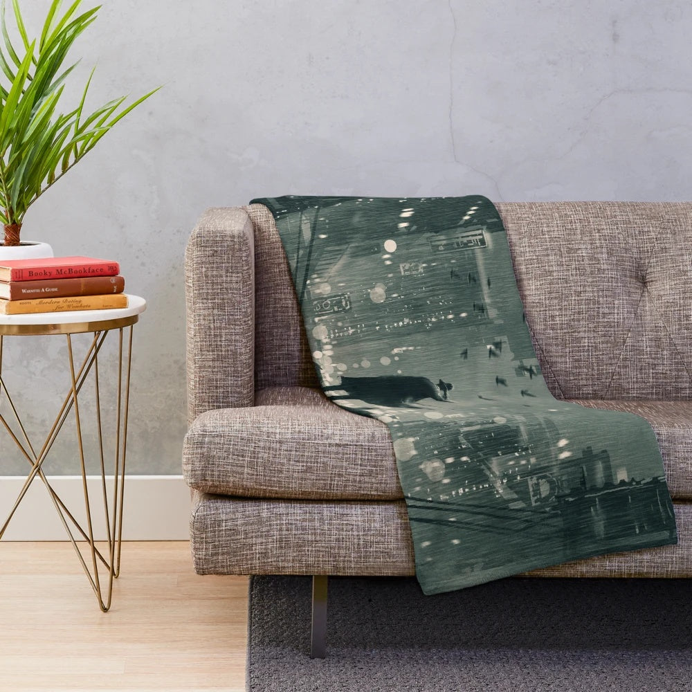 Plush blanket featuring imagery from "A Walk Across The Rooftops" by The Blue Nile