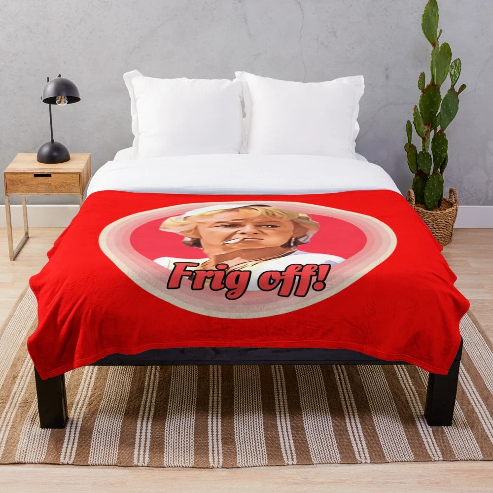 Soft and cuddly plush blanket featuring characters from the TV comedy 'Benidorm