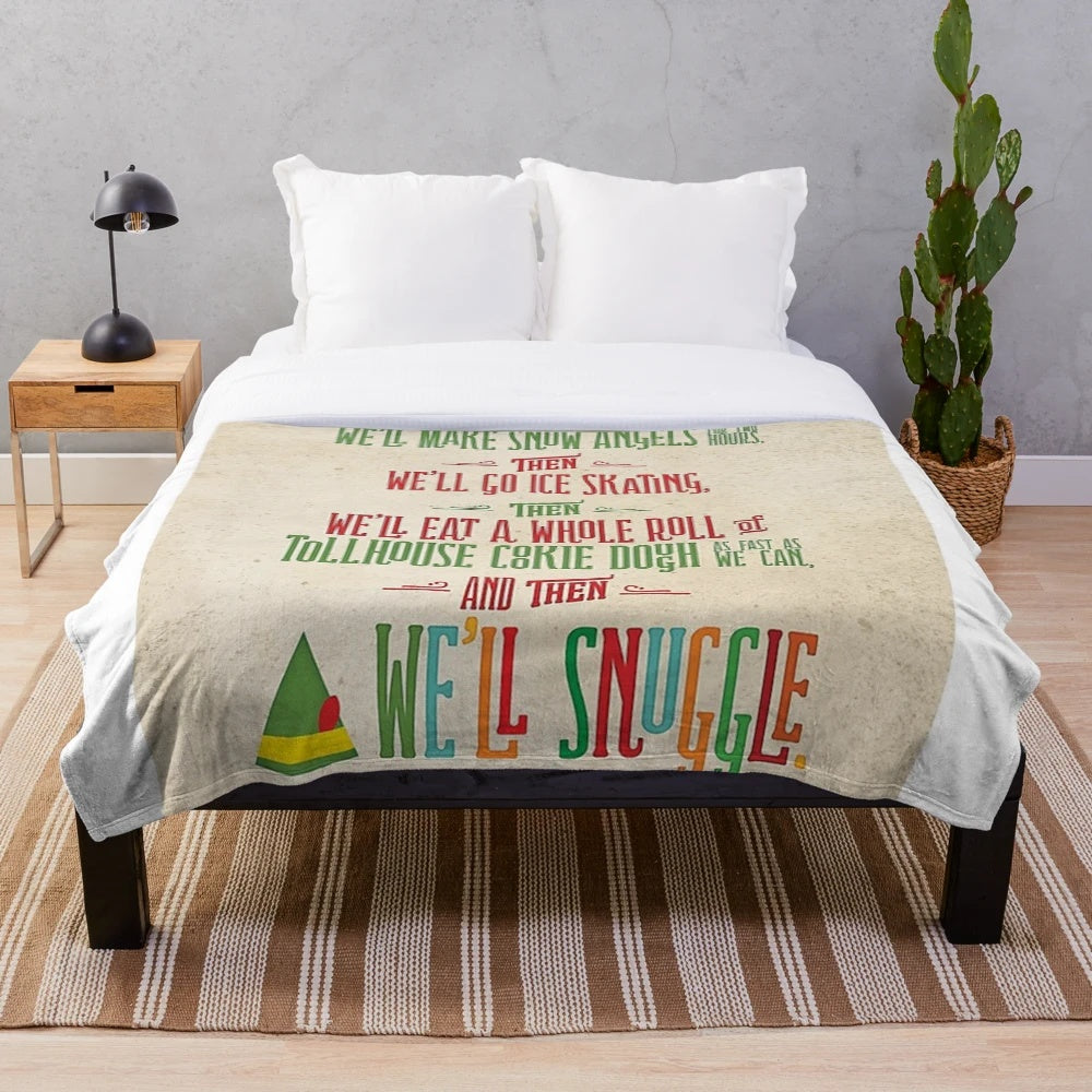 Soft and plush blanket featuring Buddy the Elf from the popular Christmas movie