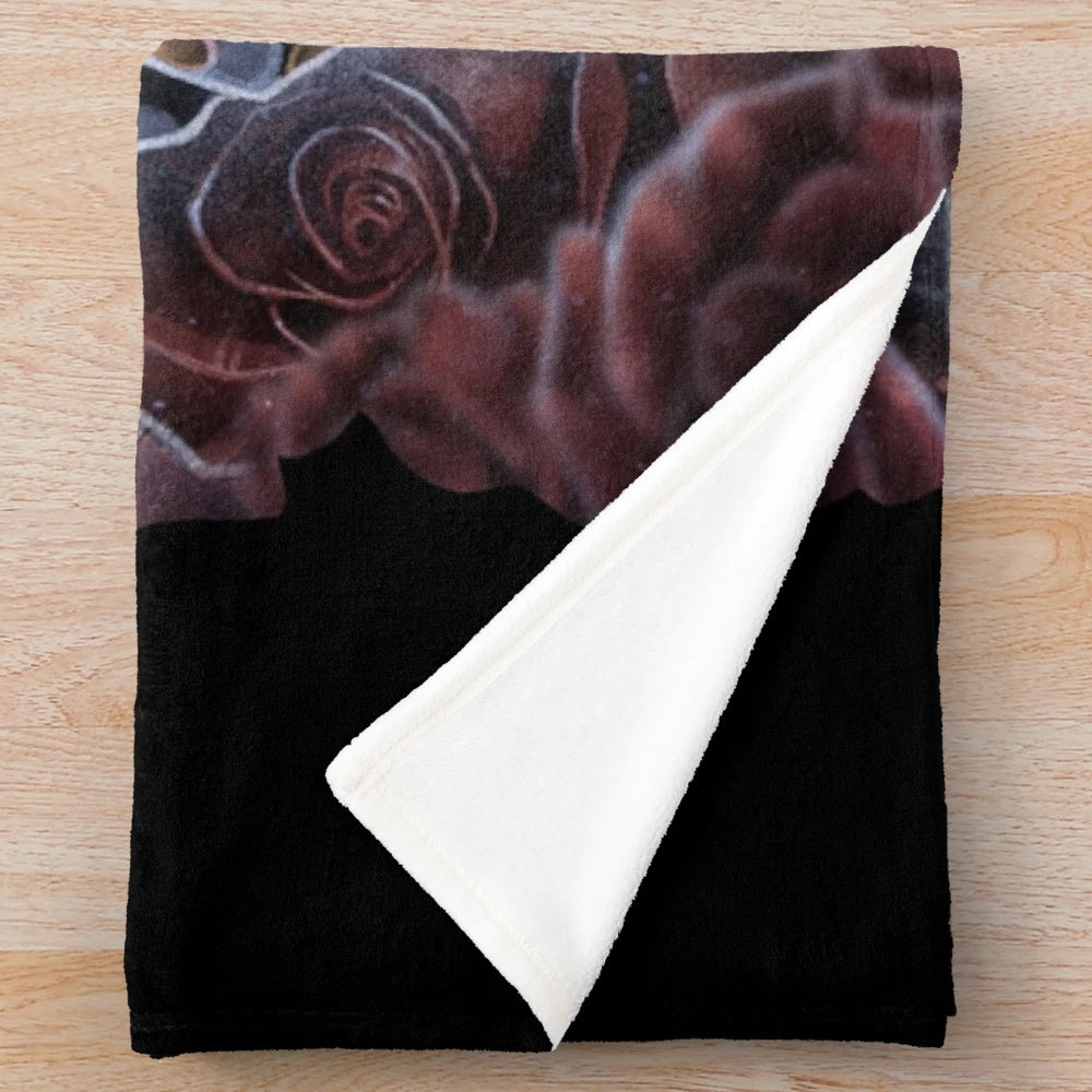 Cardinal Copia plush blanket featuring the supernatural imagery of the Ghost band