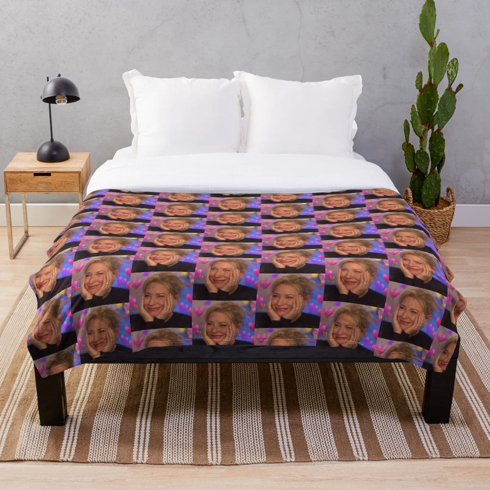 Cate Blanchett-inspired plush blanket for cinema and movie fans