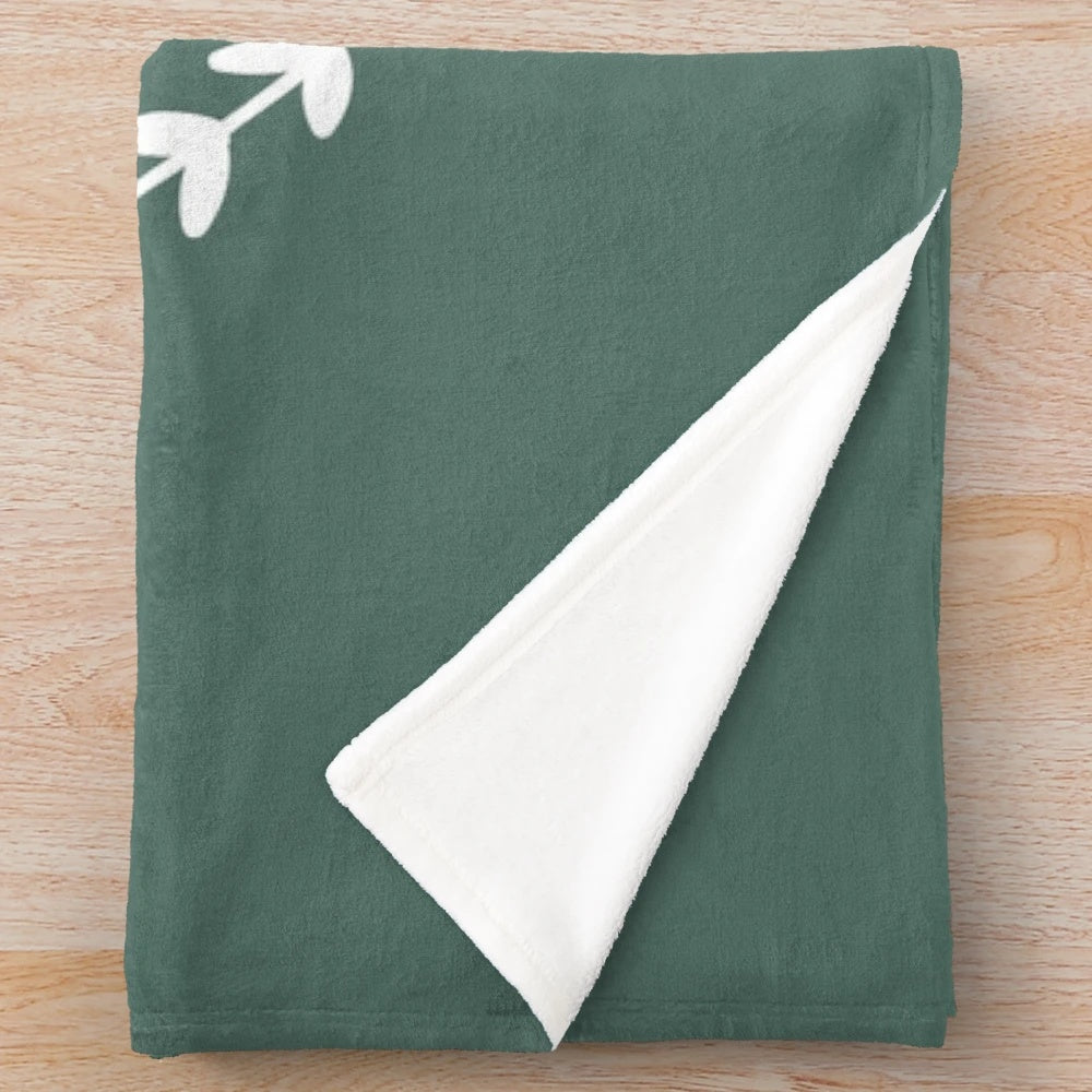Plush blanket featuring quotes and design inspired by Cate Blanchett's films