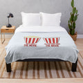 Plush blanket with cinema popcorn design