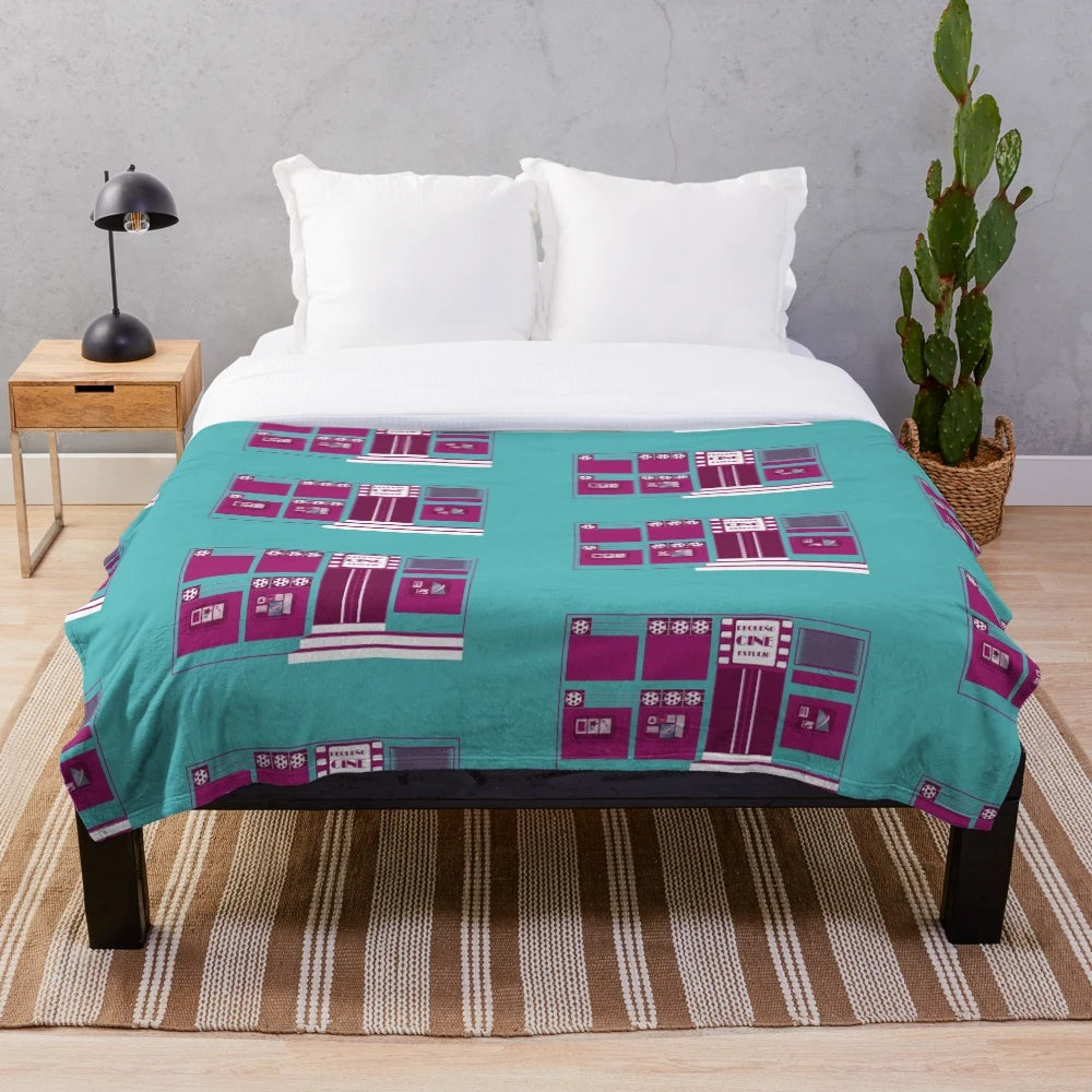 Plush blanket inspired by cinema studios