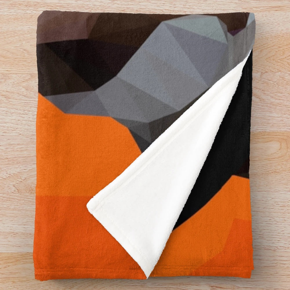 Plush blanket featuring a digital art design inspired by the iconic film "A Clockwork Orange" by Stanley Kubrick