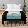 Soft plush blanket featuring guitar music and country folk design