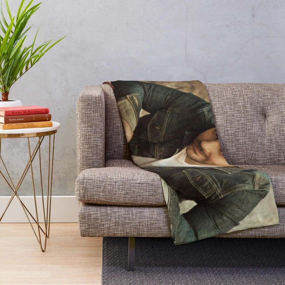 Chris Young Signature Plush Blanket with Vintage Country Artwork