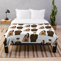 Crash Landing on You Themed Plush Blanket with Digital Illustration