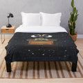 Plush blanket with Wall-E and EVE design