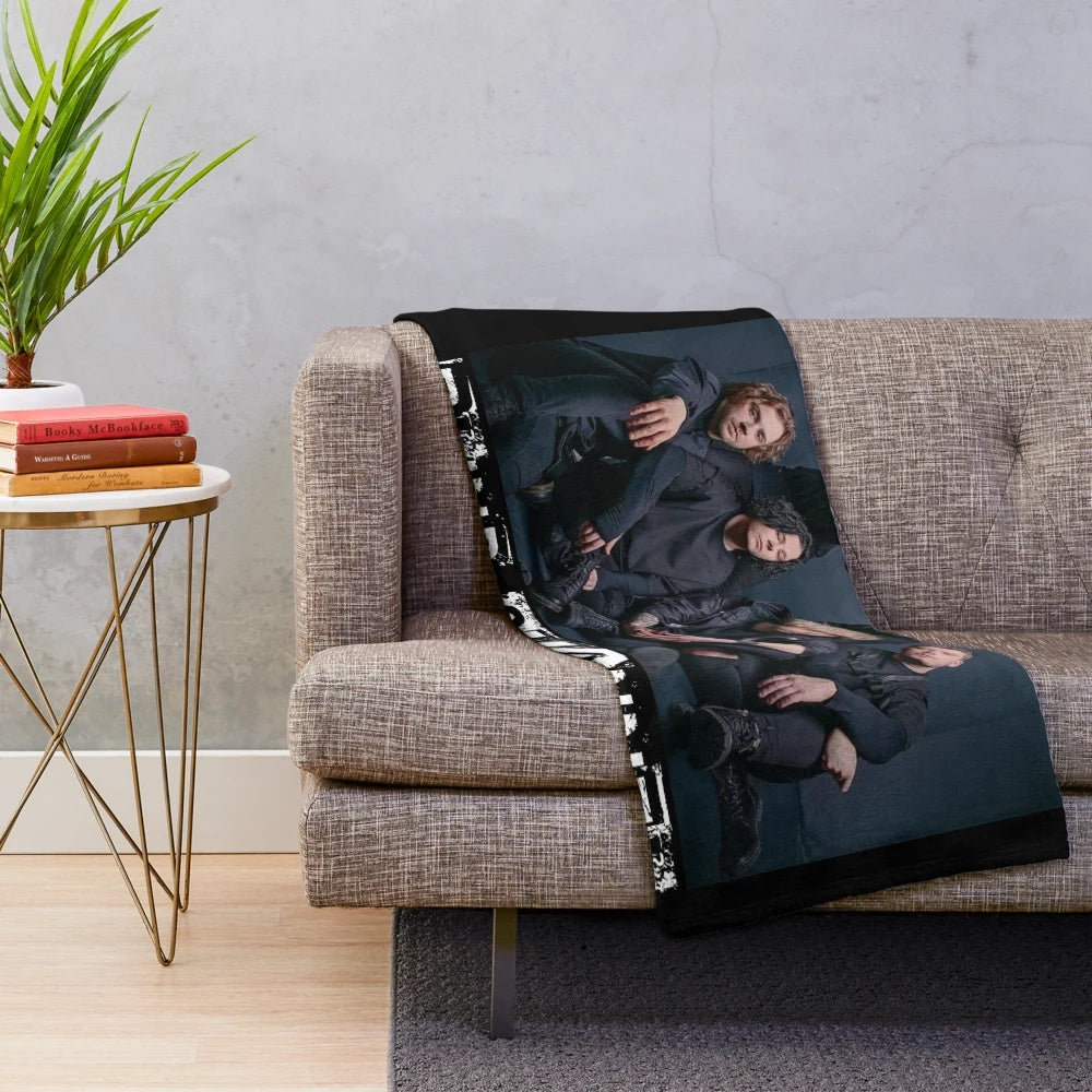 Plush blanket featuring the logo and design of the Finnish rock band Blind Channel