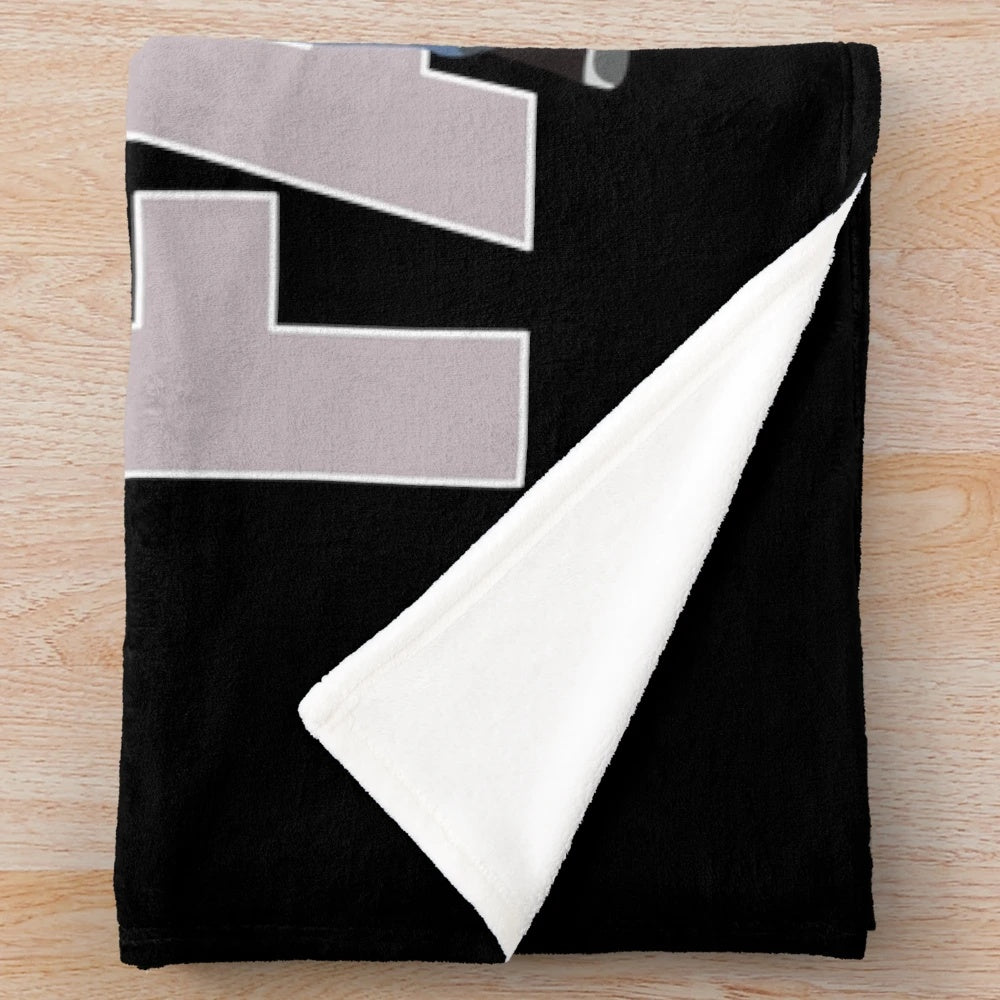 Plush blanket with George Michael and WHAM inspired design