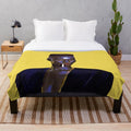 Plush blanket featuring retro pop art design inspired by Grace Jones