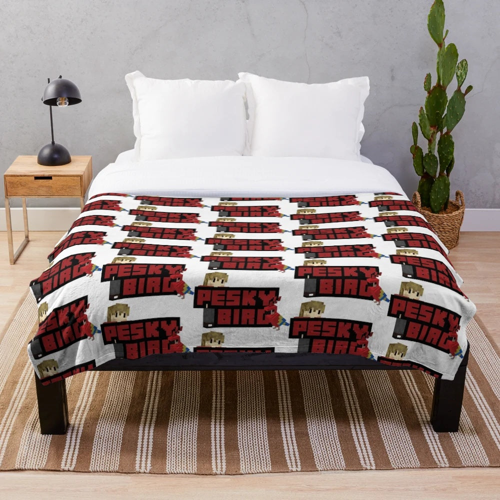 Plush blanket featuring Hermitcraft Minecraft youtubers