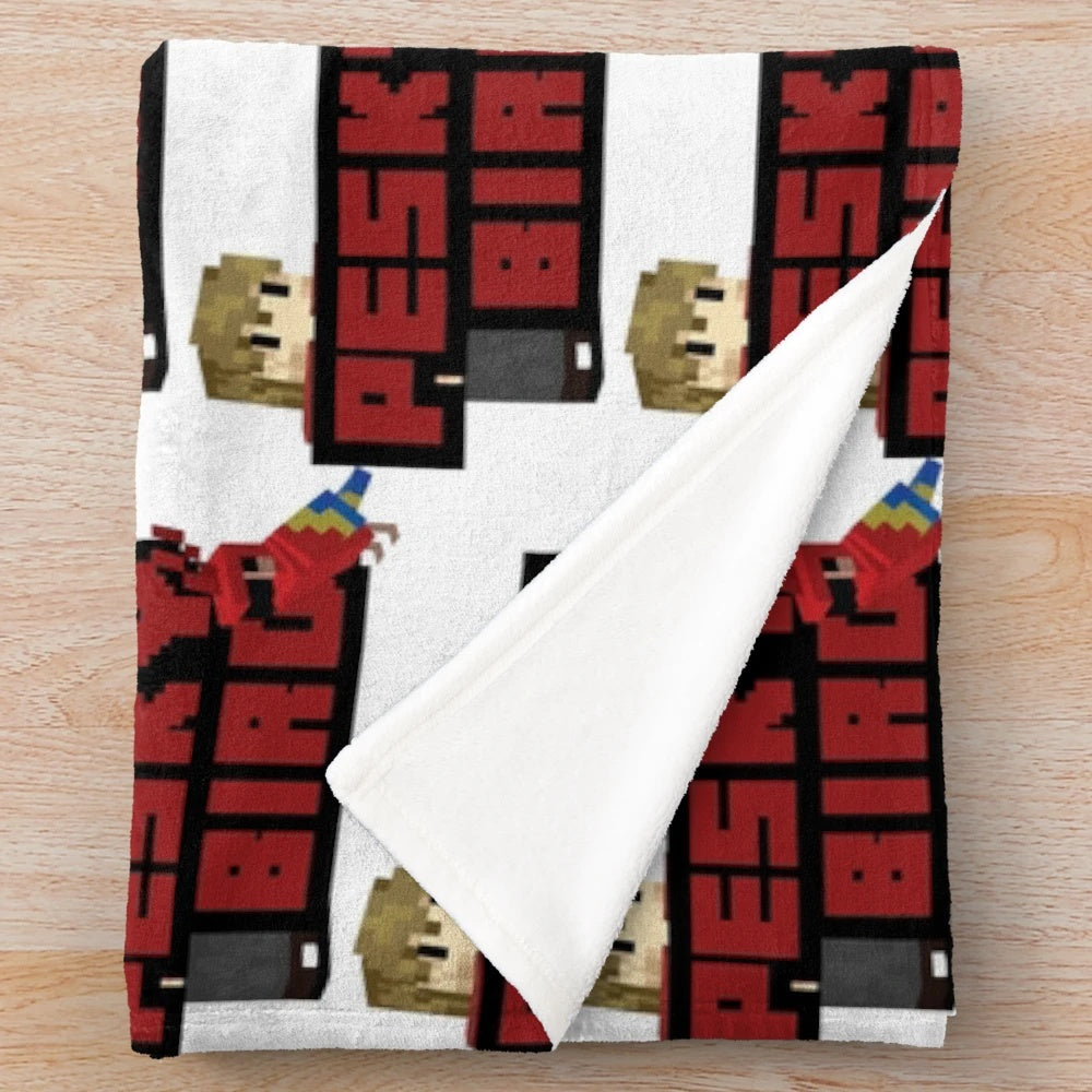 Plush blanket featuring Hermitcraft Minecraft youtubers