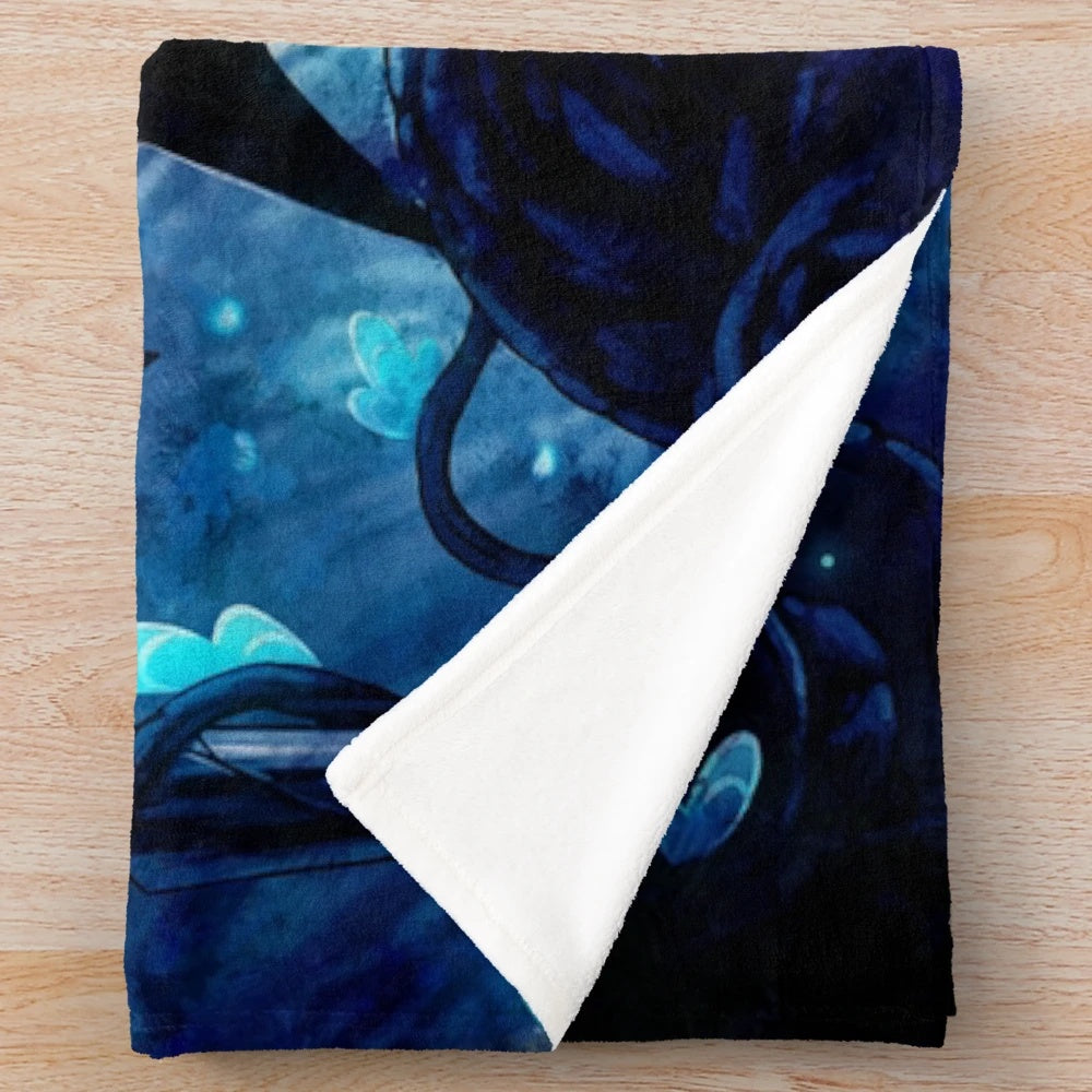 Plush blanket inspired by the indie game Hollow Knight