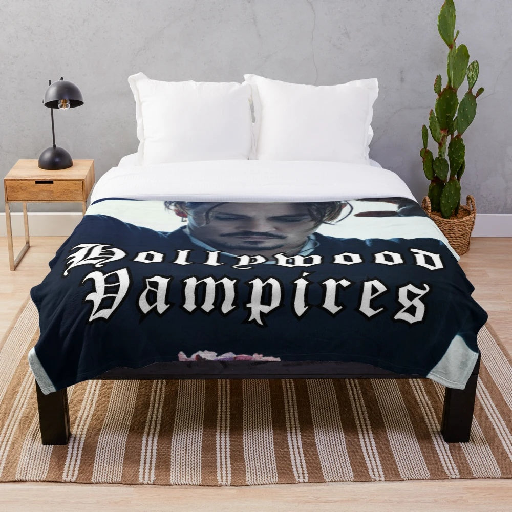 Plush blanket featuring the Hollywood Deep Vampires 2021 tour design